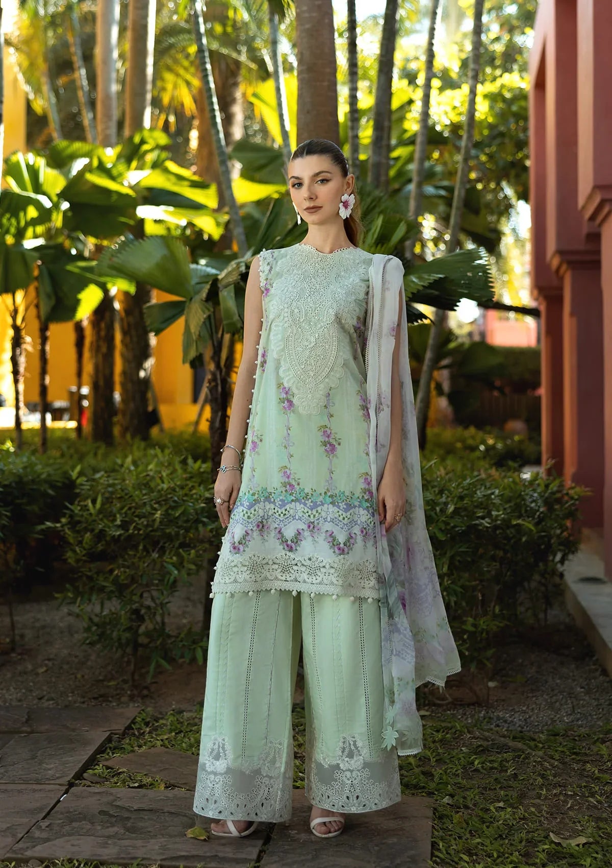 ARIA's Digital Printed Lawn and Digital Printed Chiffon Dupatta from ELAF SIGNATURE COLLECTION 2025.