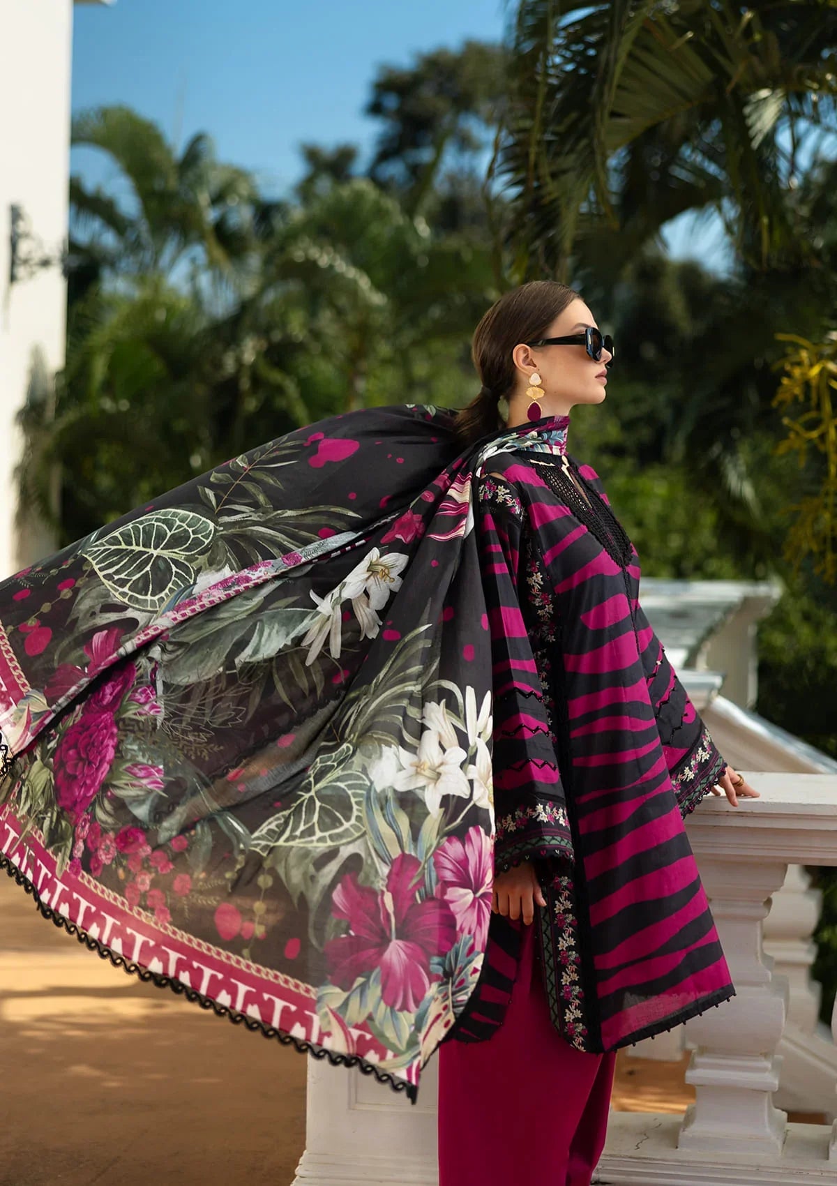 Gorgeous Printed Voile Dupatta in Lovely florals.