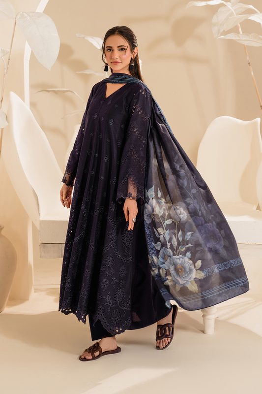 UE-427 Embroidered Textured Lawn