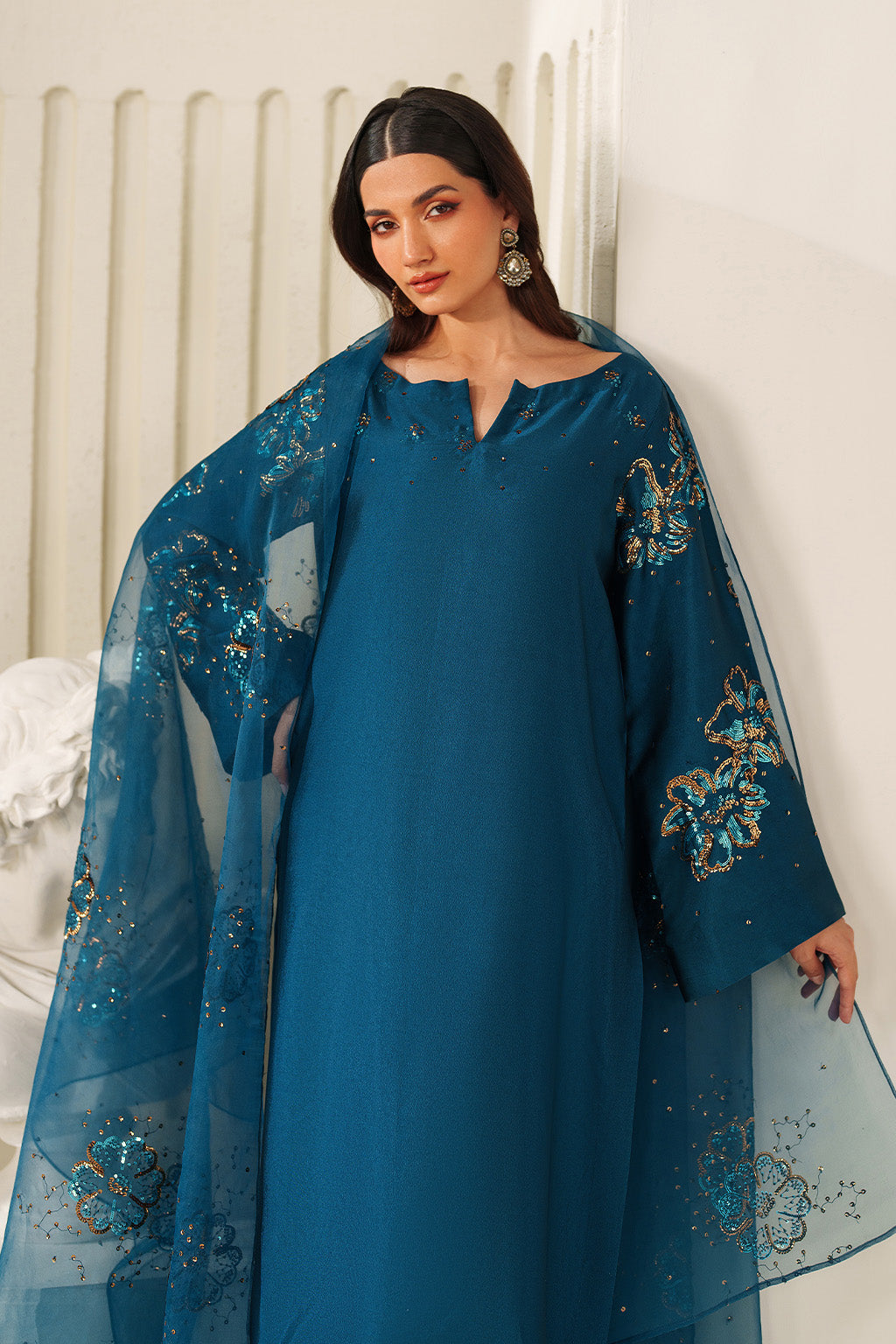 UE-616  Embroidered Ramen Silk