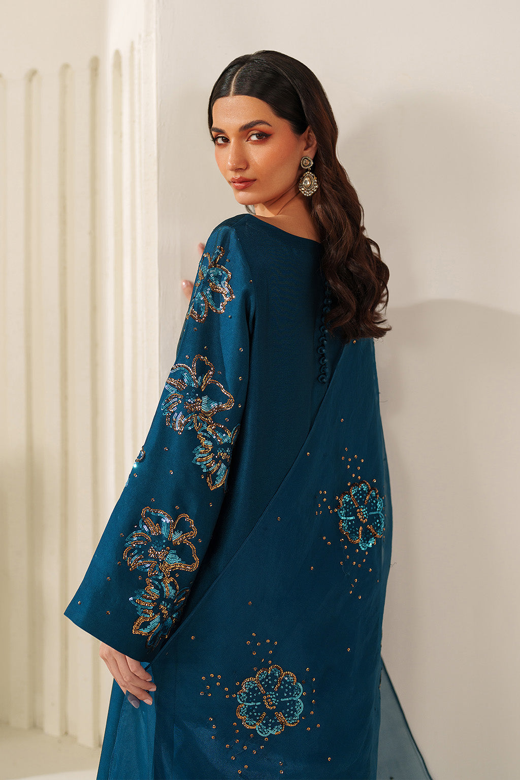 UE-616  Embroidered Ramen Silk
