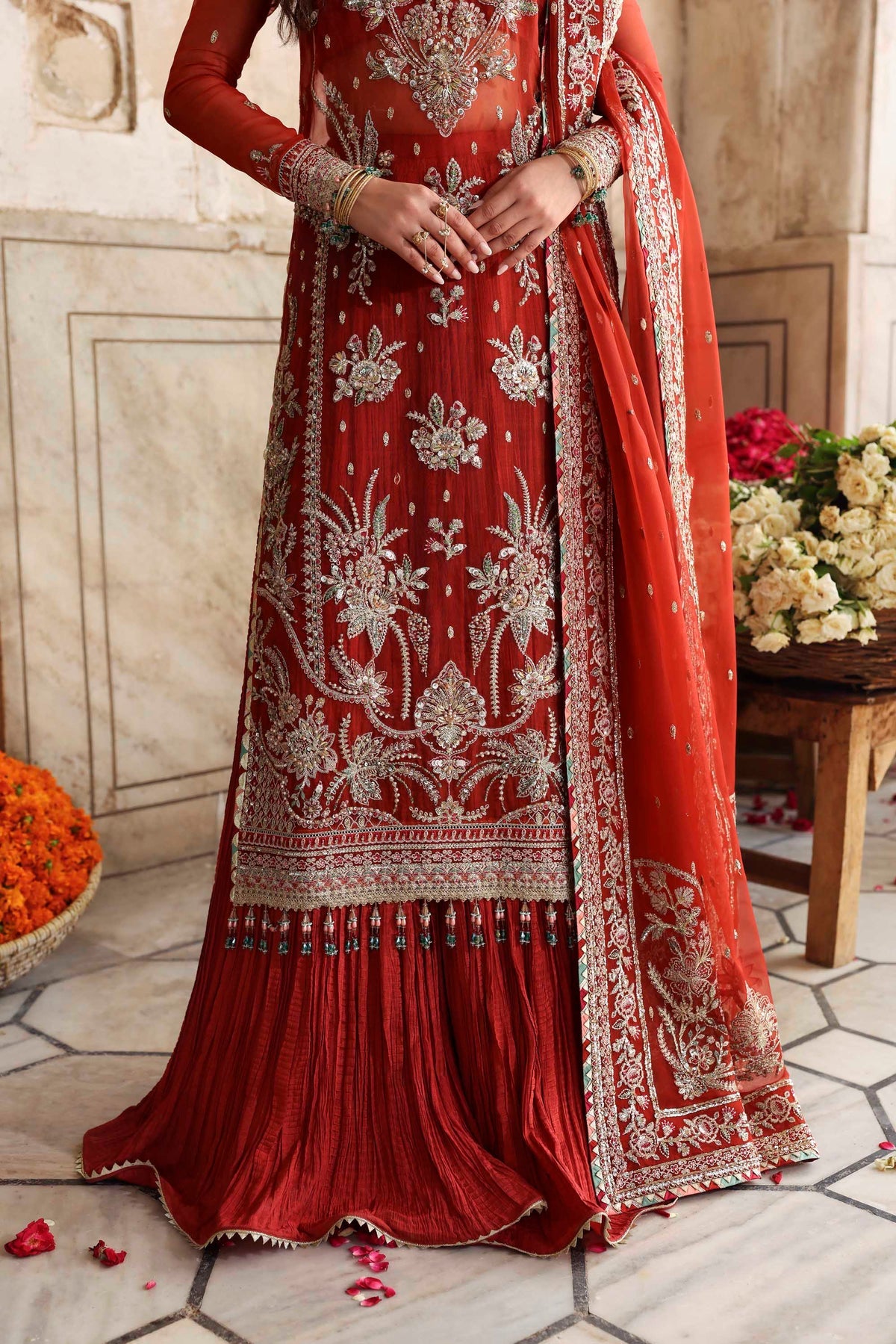 1607 Zarbaft - Rang Mehal by Akbar Aslam at #VogueClothingStudio