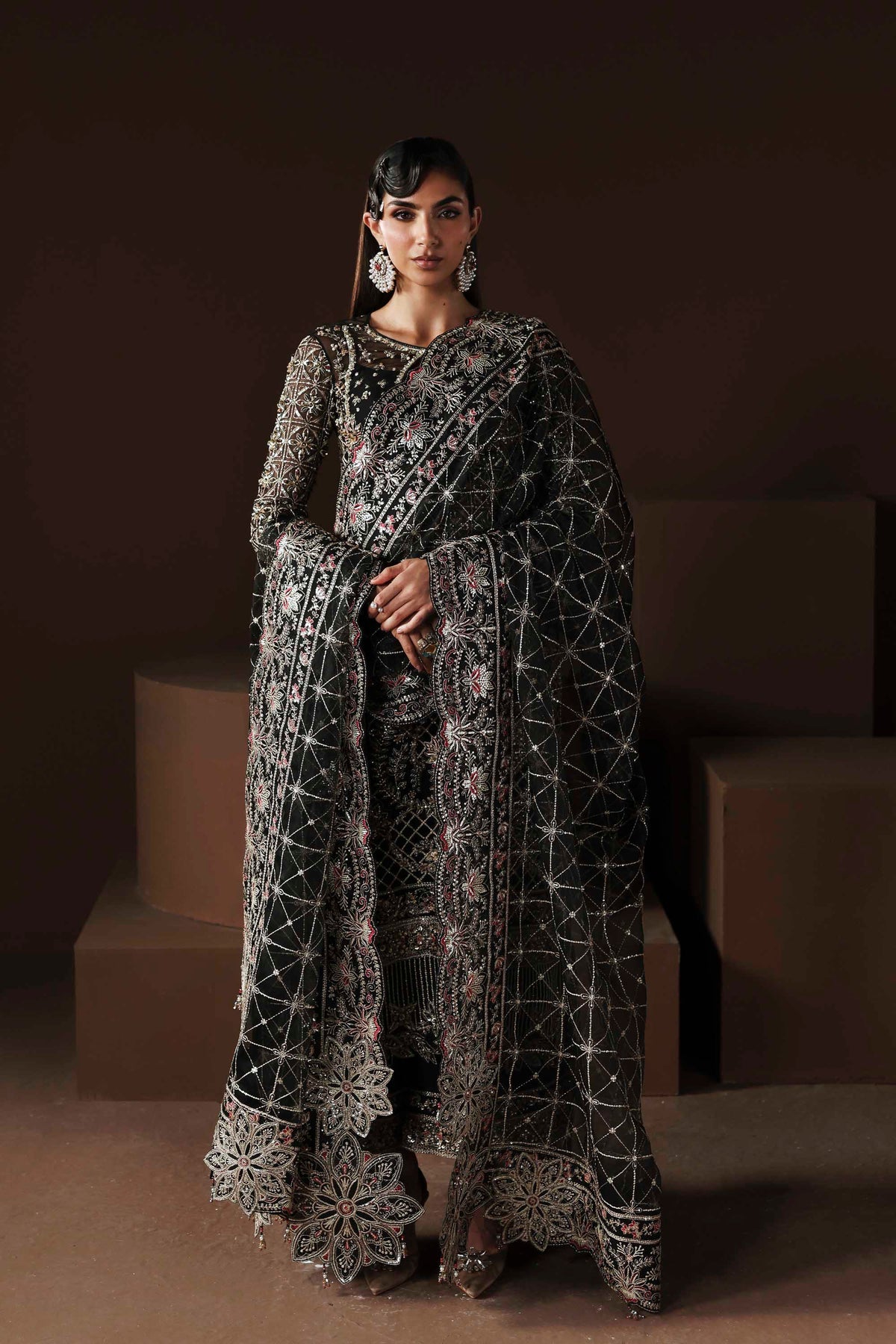 1627 Noir - Solene Luxury Formals by Akbar Aslam at #VogueClothingStudio