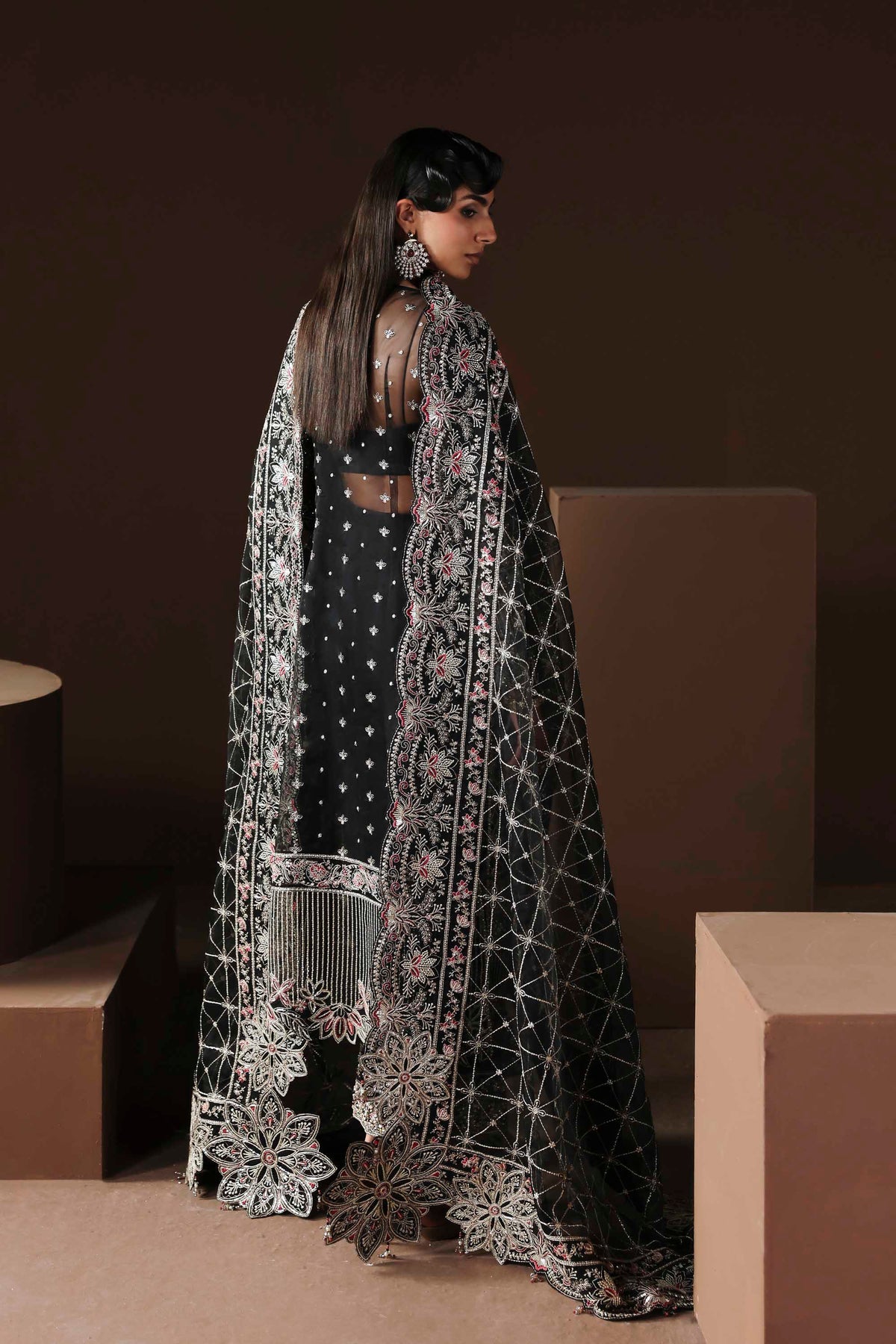 1627 Noir - Solene Luxury Formals by Akbar Aslam at #VogueClothingStudio