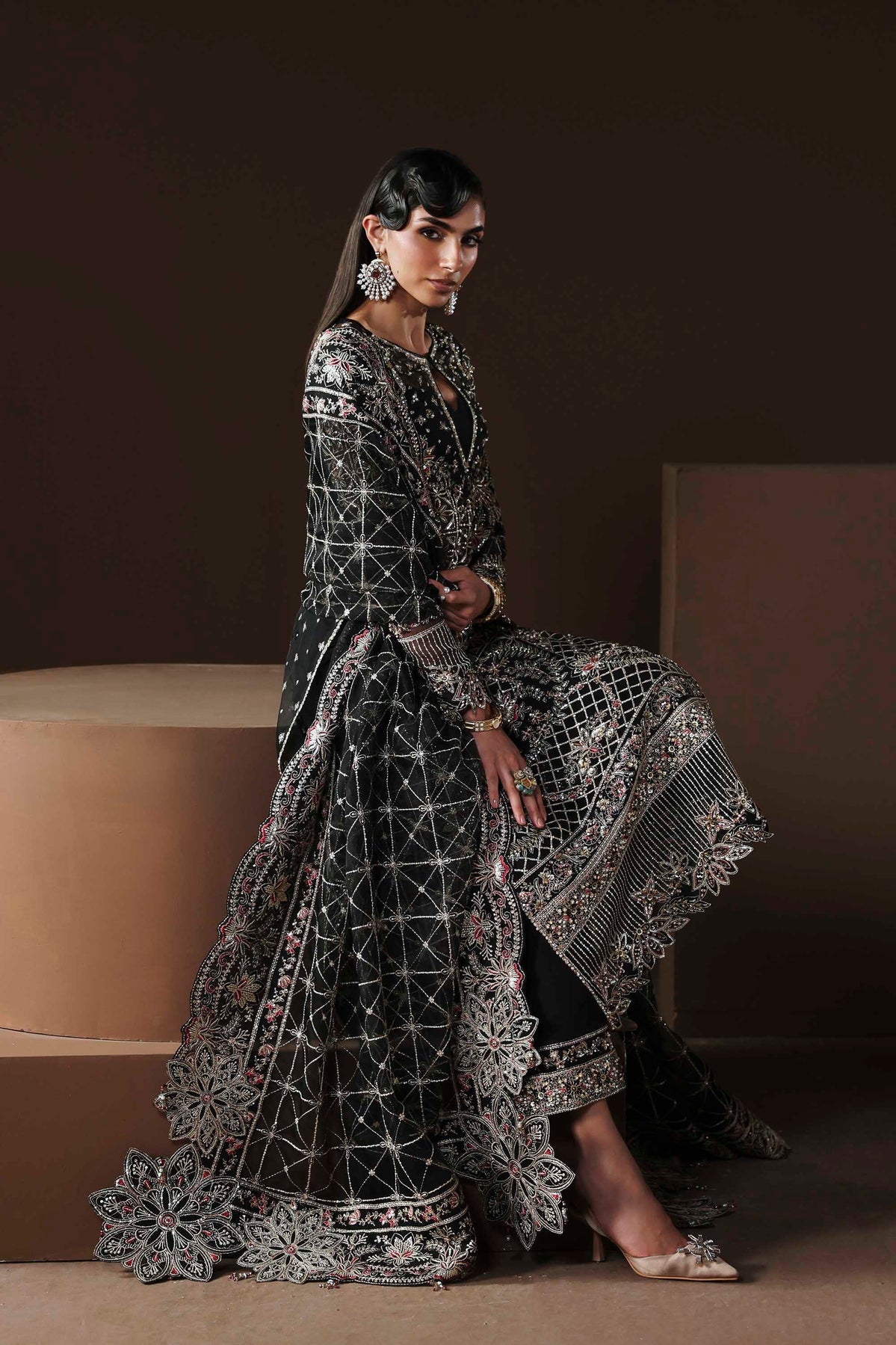 1627 Noir - Solene Luxury Formals by Akbar Aslam at #VogueClothingStudio