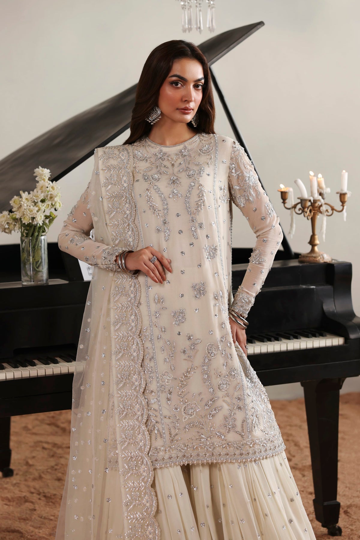 Estelle from MEERAS Luxury Chiffon by Akbar Aslam at #VogueClothingStudio
