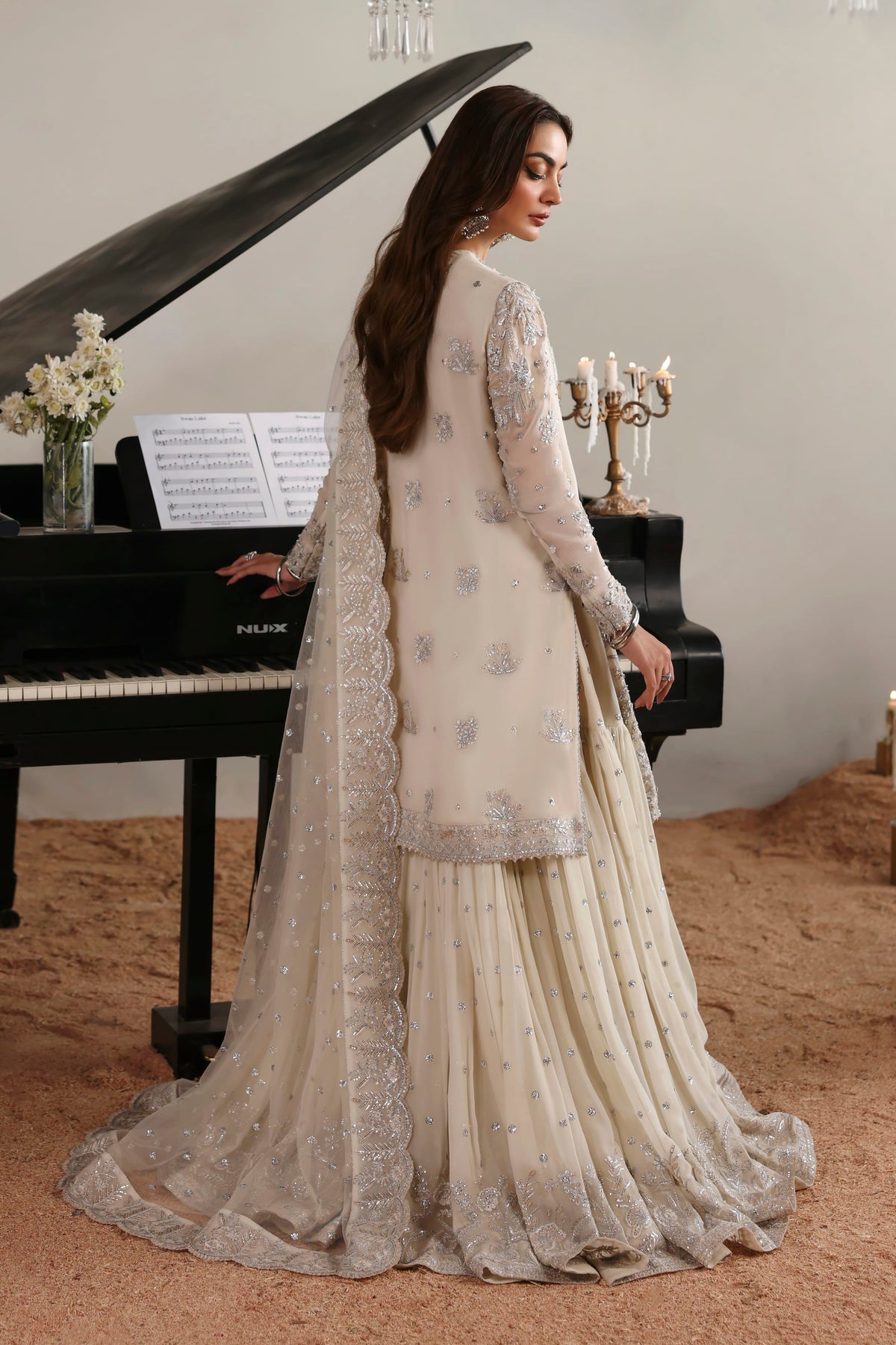 Estelle from MEERAS Luxury Chiffon by Akbar Aslam at #VogueClothingStudio