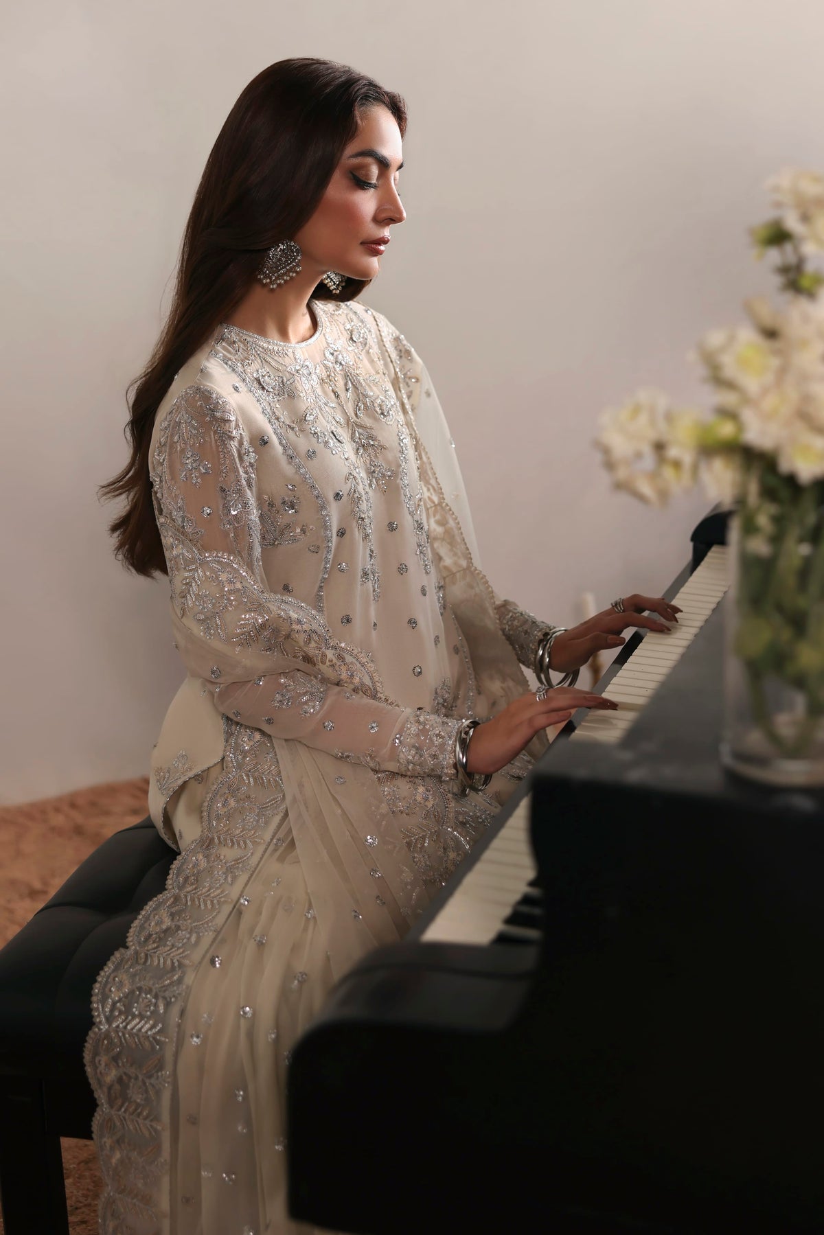 Estelle from MEERAS Luxury Chiffon by Akbar Aslam at #VogueClothingStudio