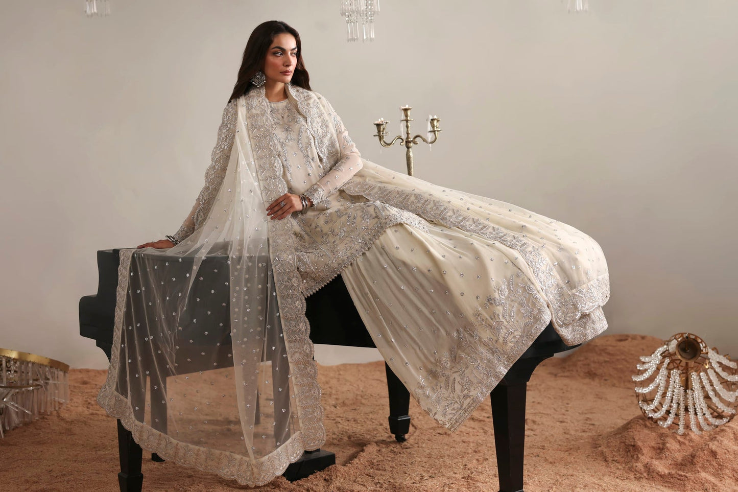 Estelle from MEERAS Luxury Chiffon by Akbar Aslam at #VogueClothingStudio