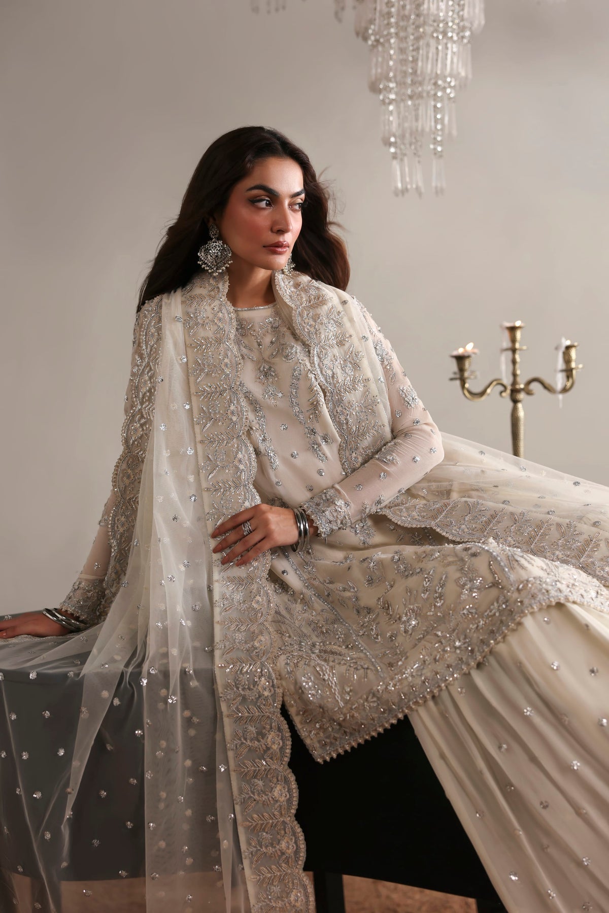 Estelle from MEERAS Luxury Chiffon by Akbar Aslam at #VogueClothingStudio