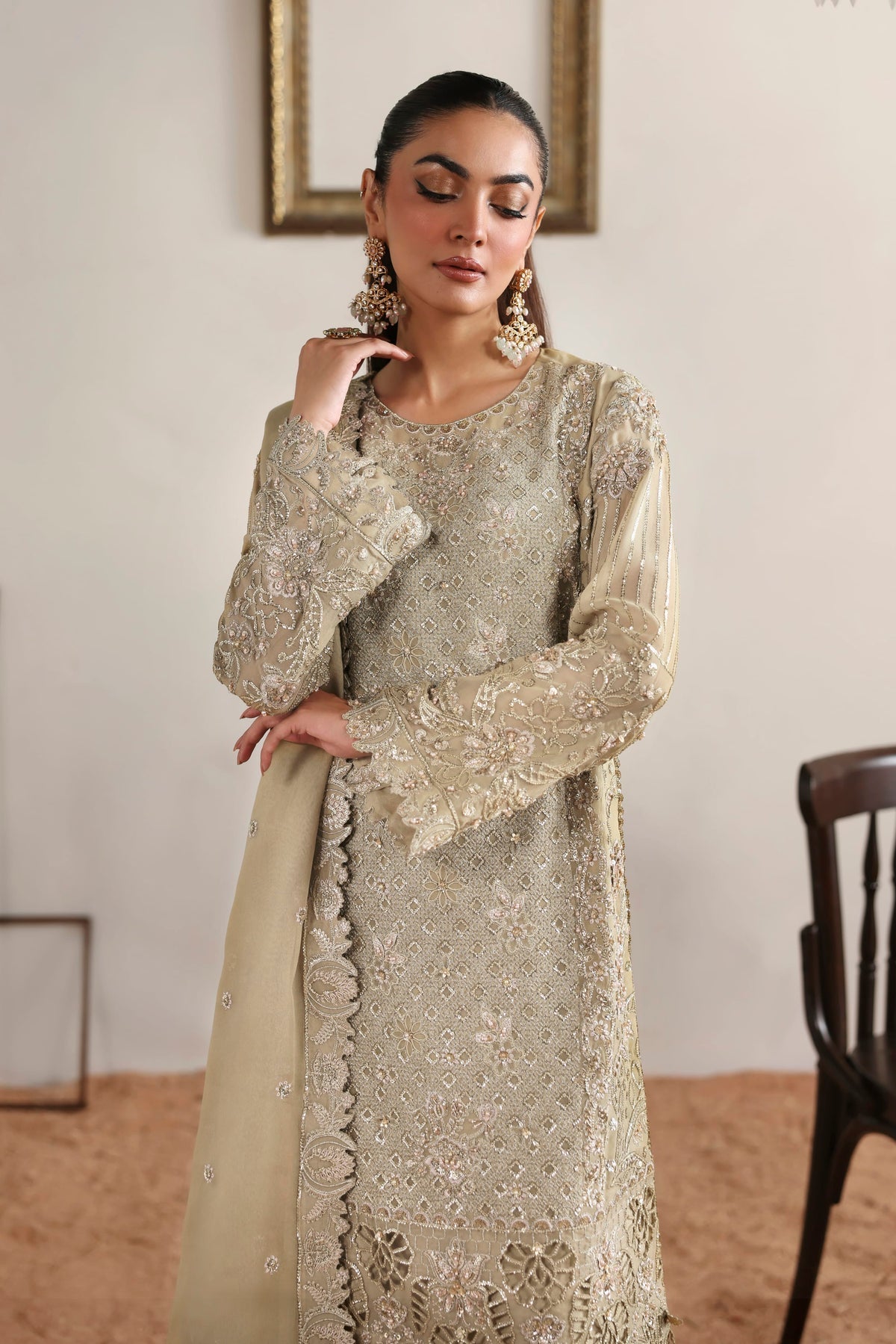 Evora from MEERAS Luxury Chiffon by Akbar Aslam at #VogueClothingStudio
