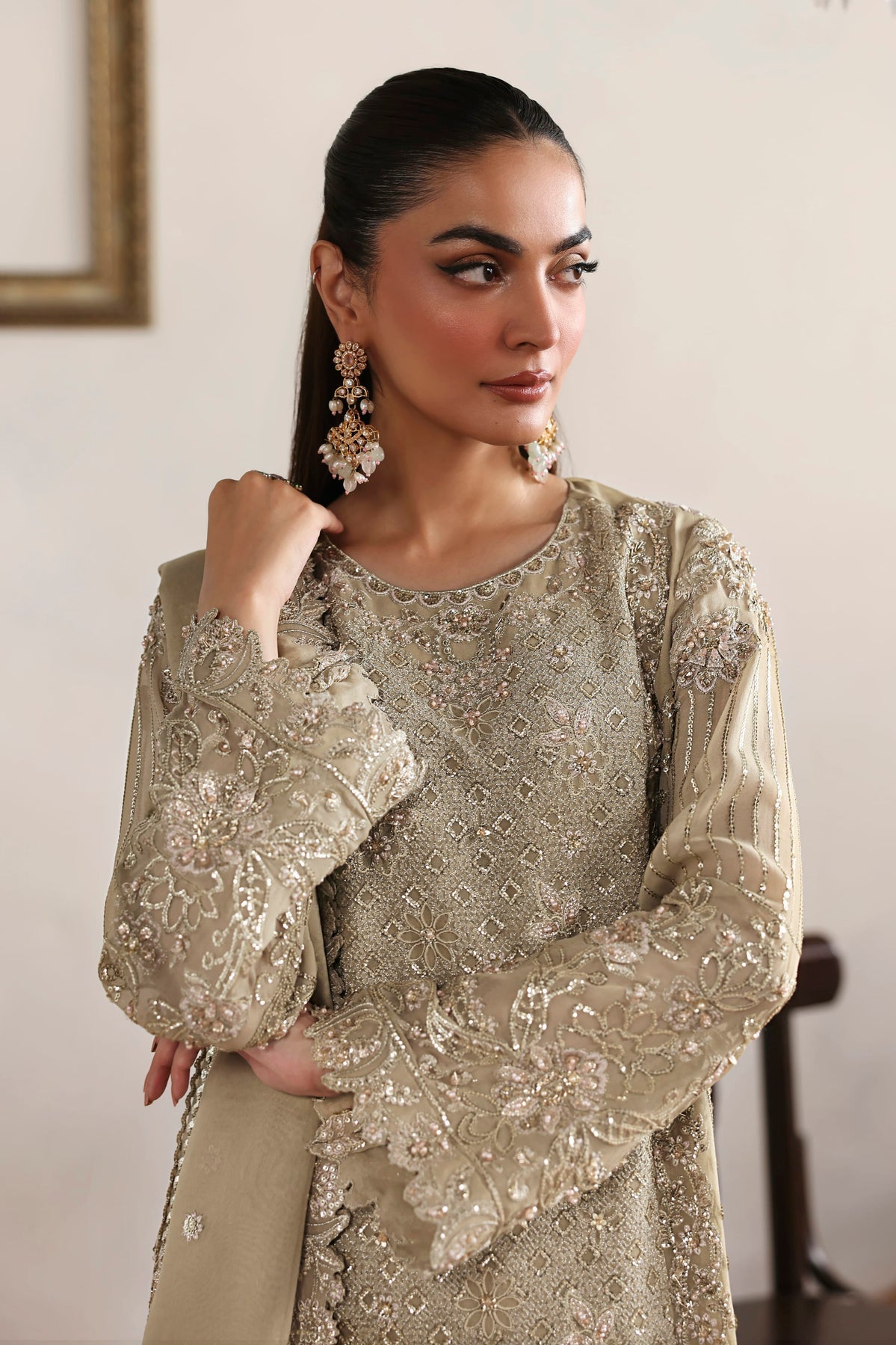 Evora from MEERAS Luxury Chiffon by Akbar Aslam at #VogueClothingStudio