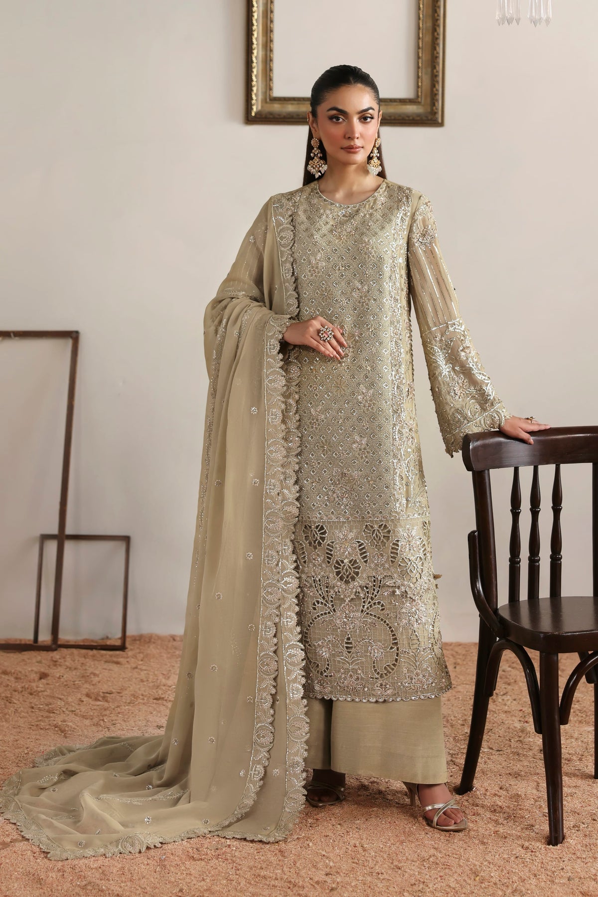 Evora from MEERAS Luxury Chiffon by Akbar Aslam at #VogueClothingStudio