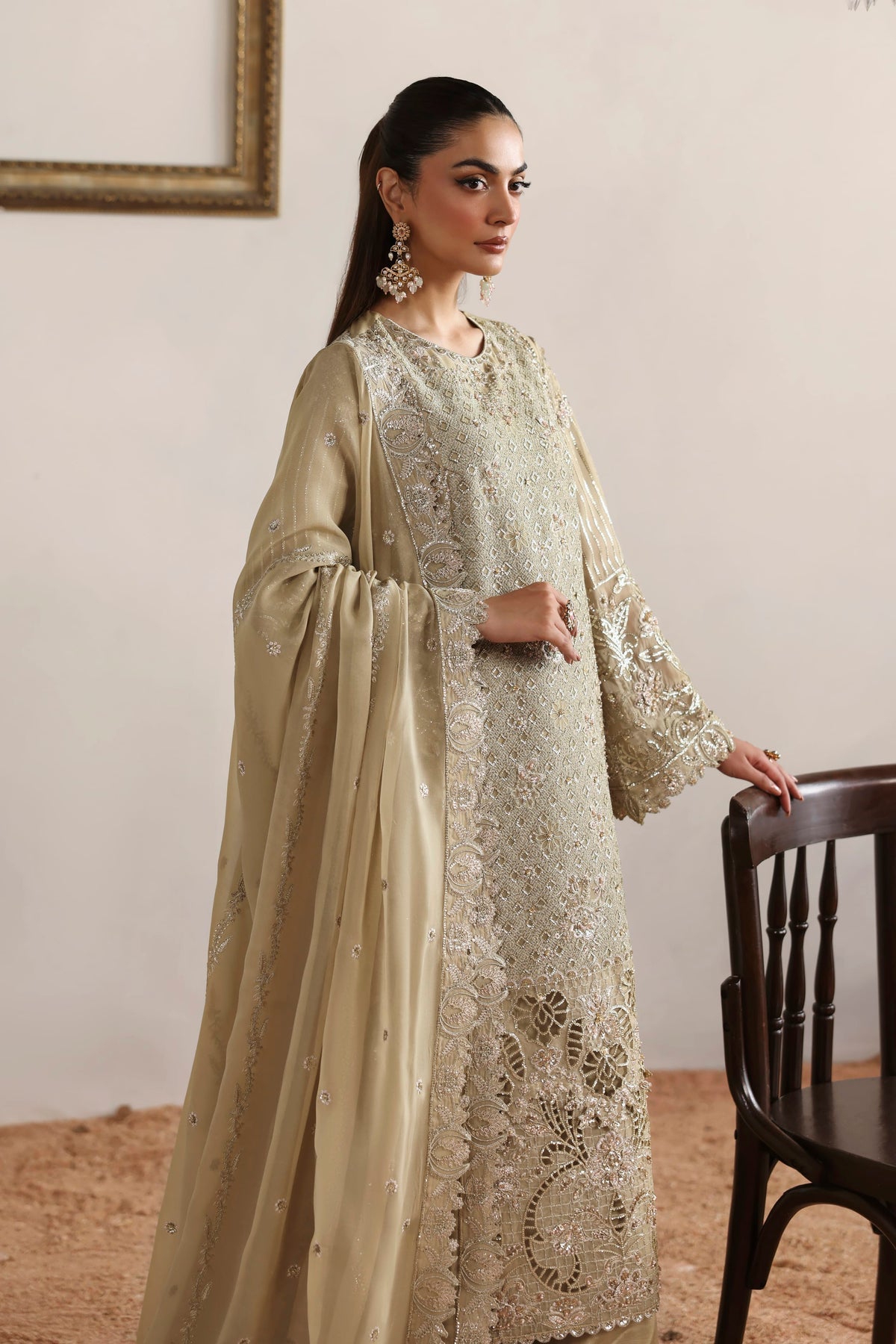 Evora from MEERAS Luxury Chiffon by Akbar Aslam at #VogueClothingStudio