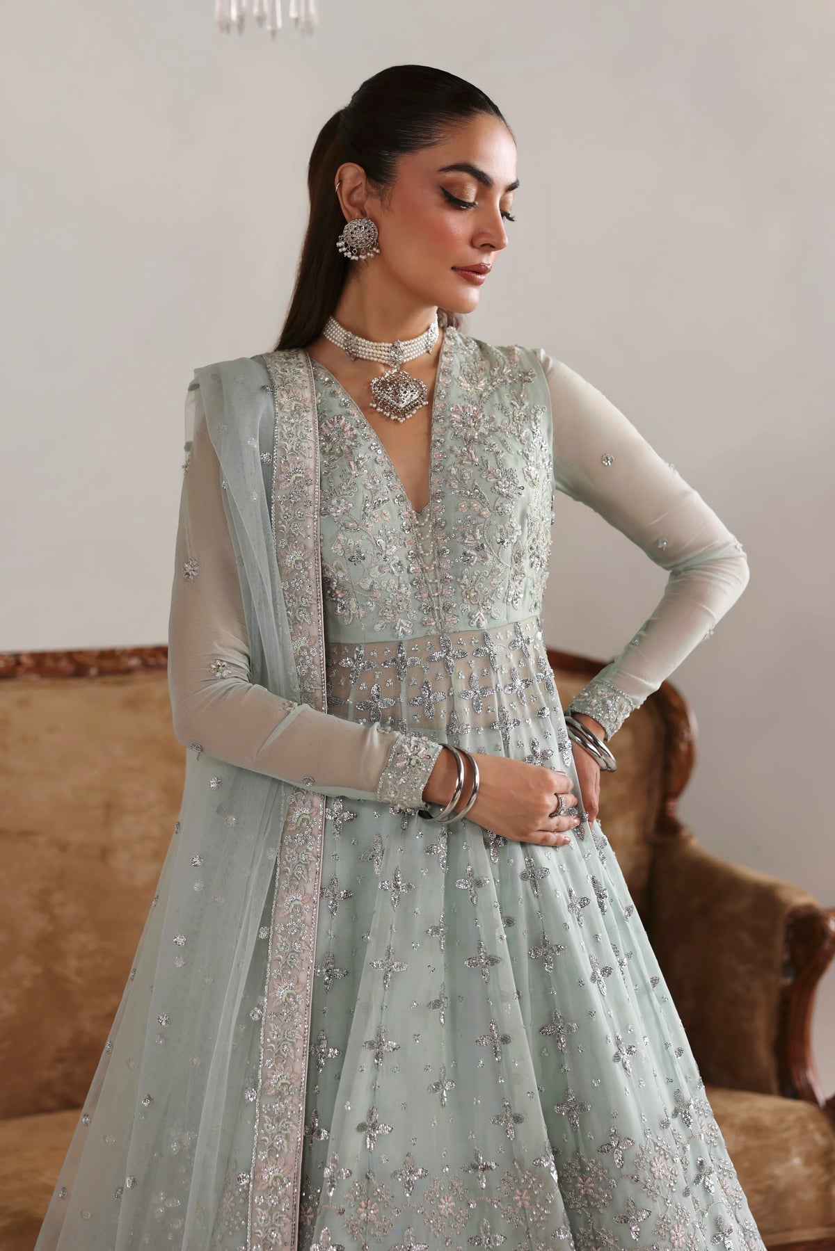 Noelle from MEERAS Luxury Chiffon by Akbar Aslam at #VogueClothingStudio
