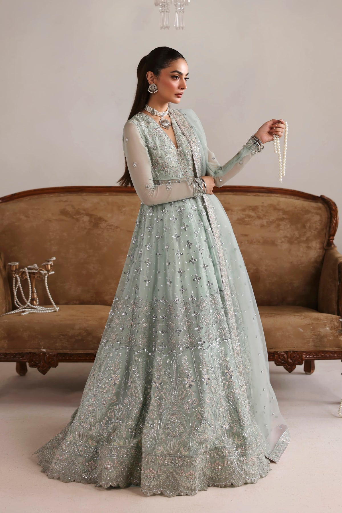 Noelle from MEERAS Luxury Chiffon by Akbar Aslam at #VogueClothingStudio