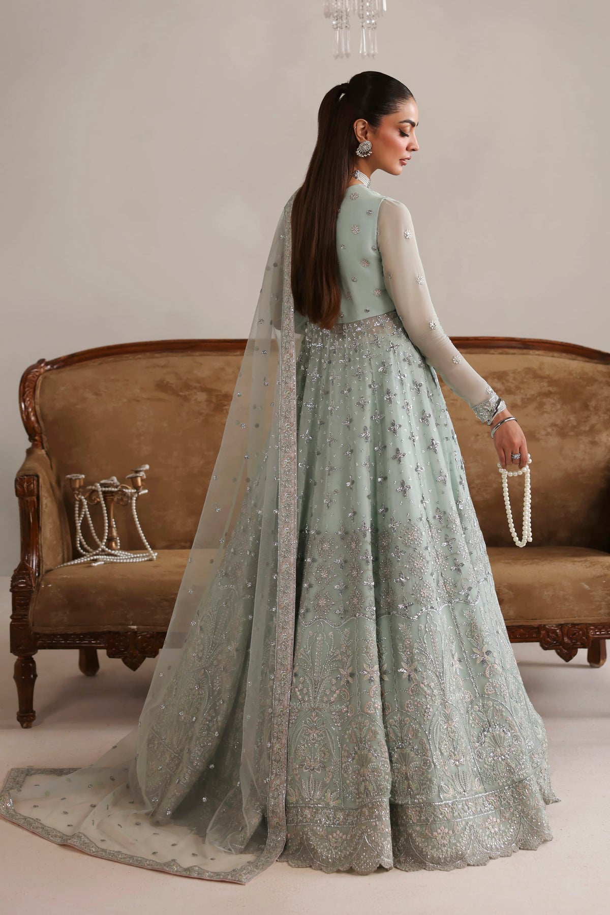 Noelle from MEERAS Luxury Chiffon by Akbar Aslam at #VogueClothingStudio