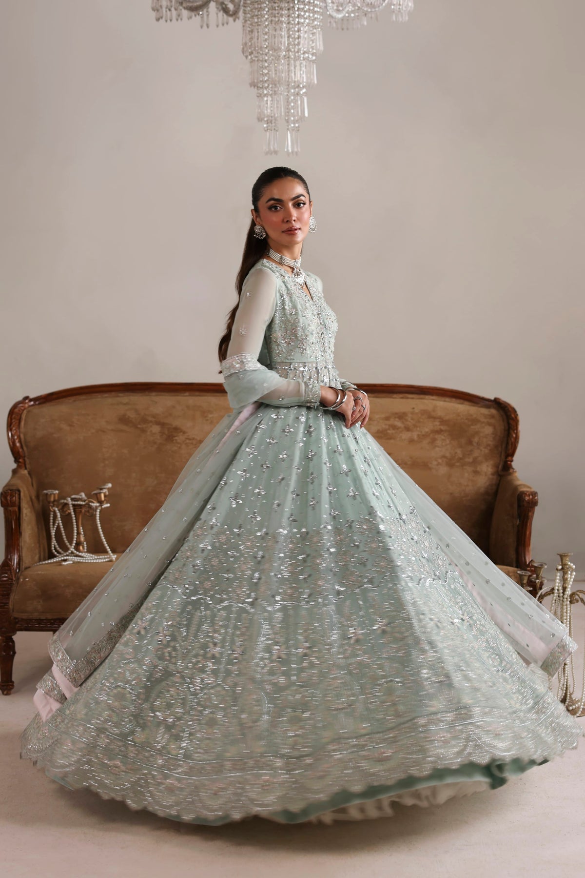 Noelle from MEERAS Luxury Chiffon by Akbar Aslam at #VogueClothingStudio