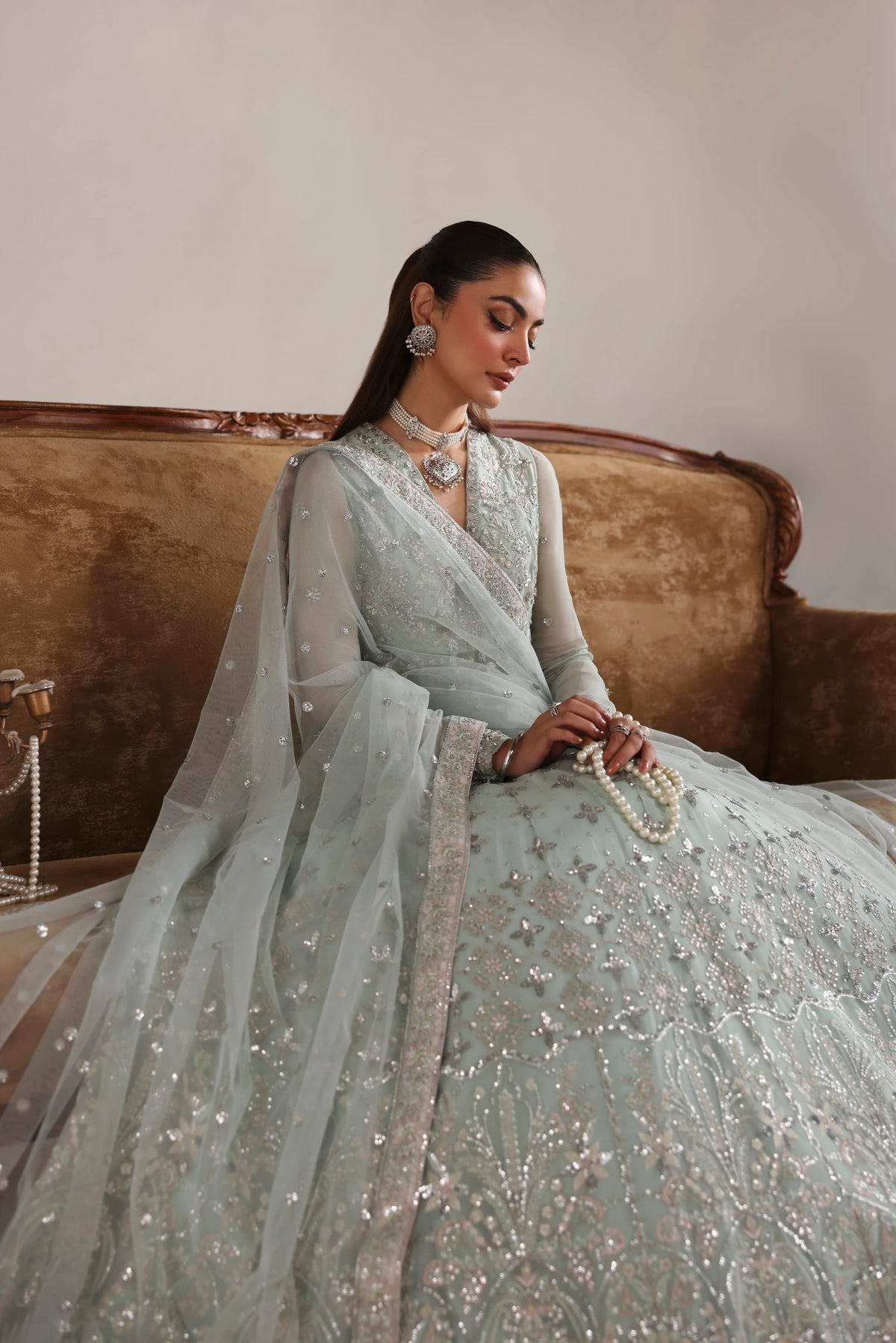 Noelle from MEERAS Luxury Chiffon by Akbar Aslam at #VogueClothingStudio