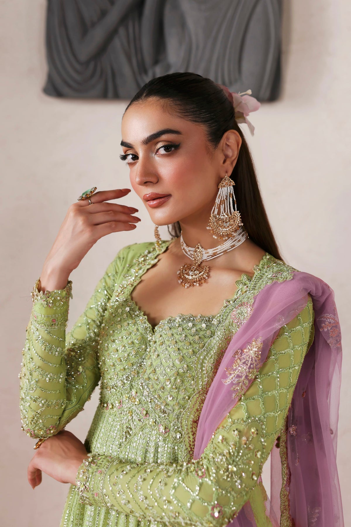 Zarelle from MEERAS Luxury Chiffon by Akbar Aslam at #VogueClothingStudio