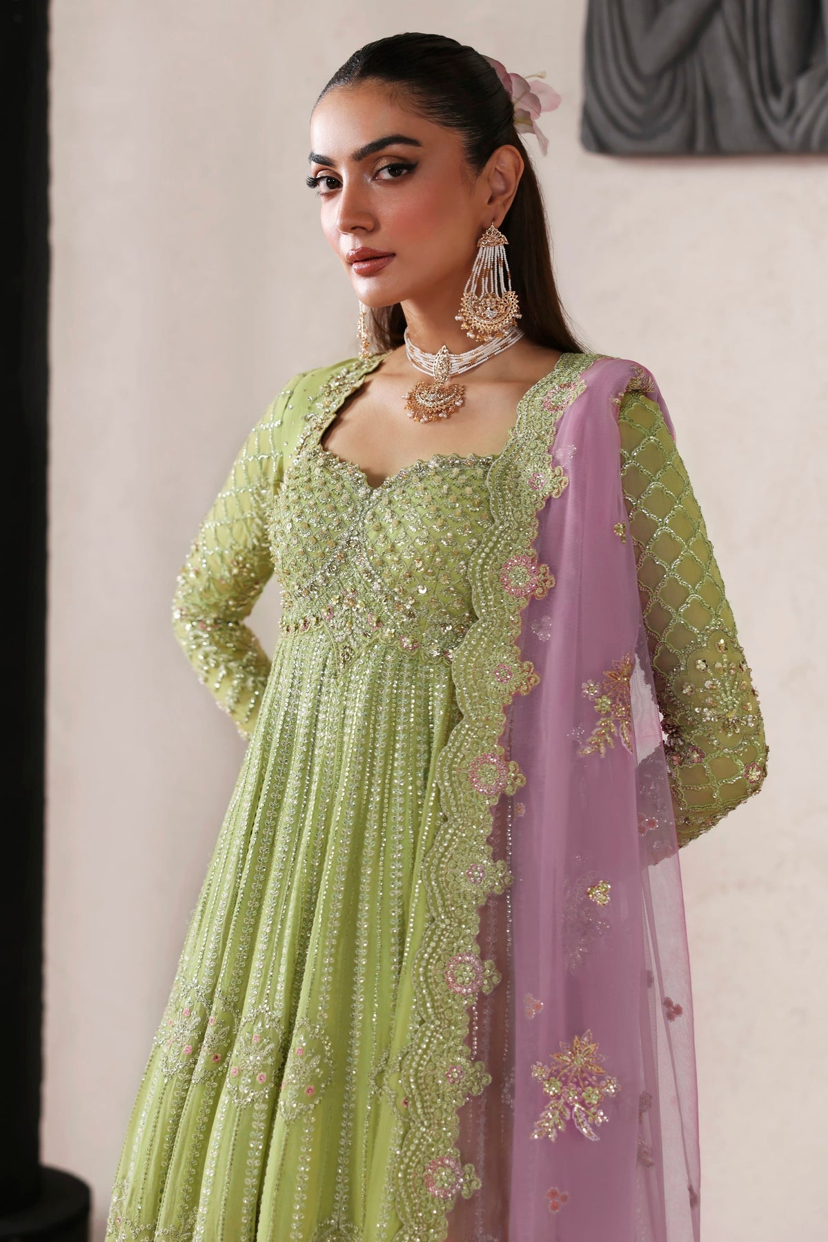 Zarelle from MEERAS Luxury Chiffon by Akbar Aslam at #VogueClothingStudio