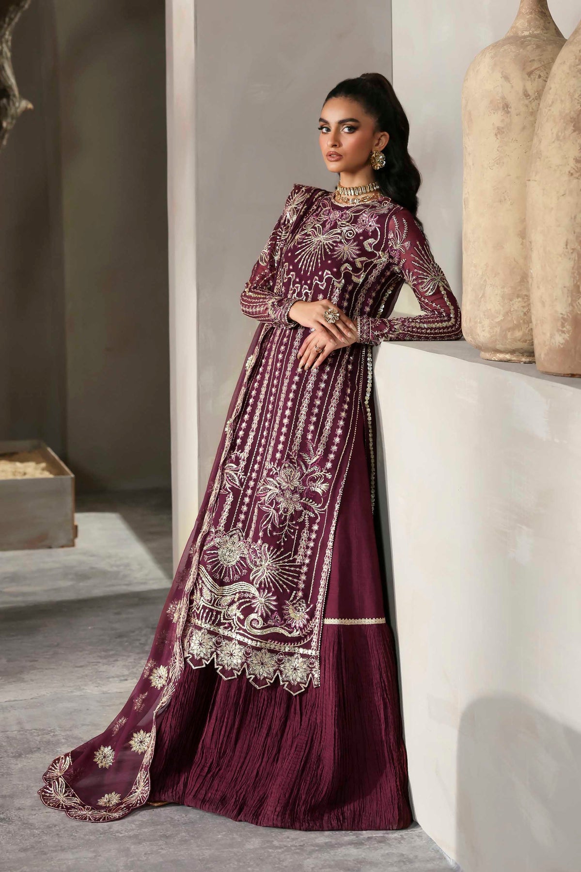 1614 Mahin - MEERAS Luxury Chiffon by Akbar Aslam at #VogueClothingStudio