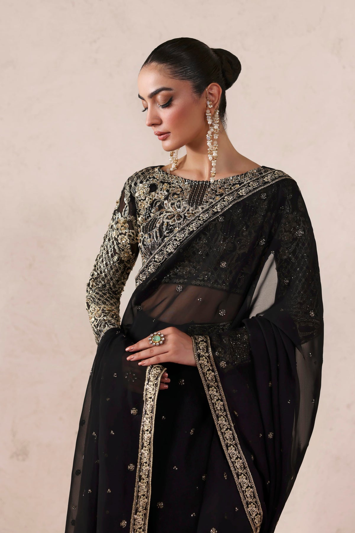Amoura from MEERAS Luxury Chiffon by Akbar Aslam at #VogueClothingStudio