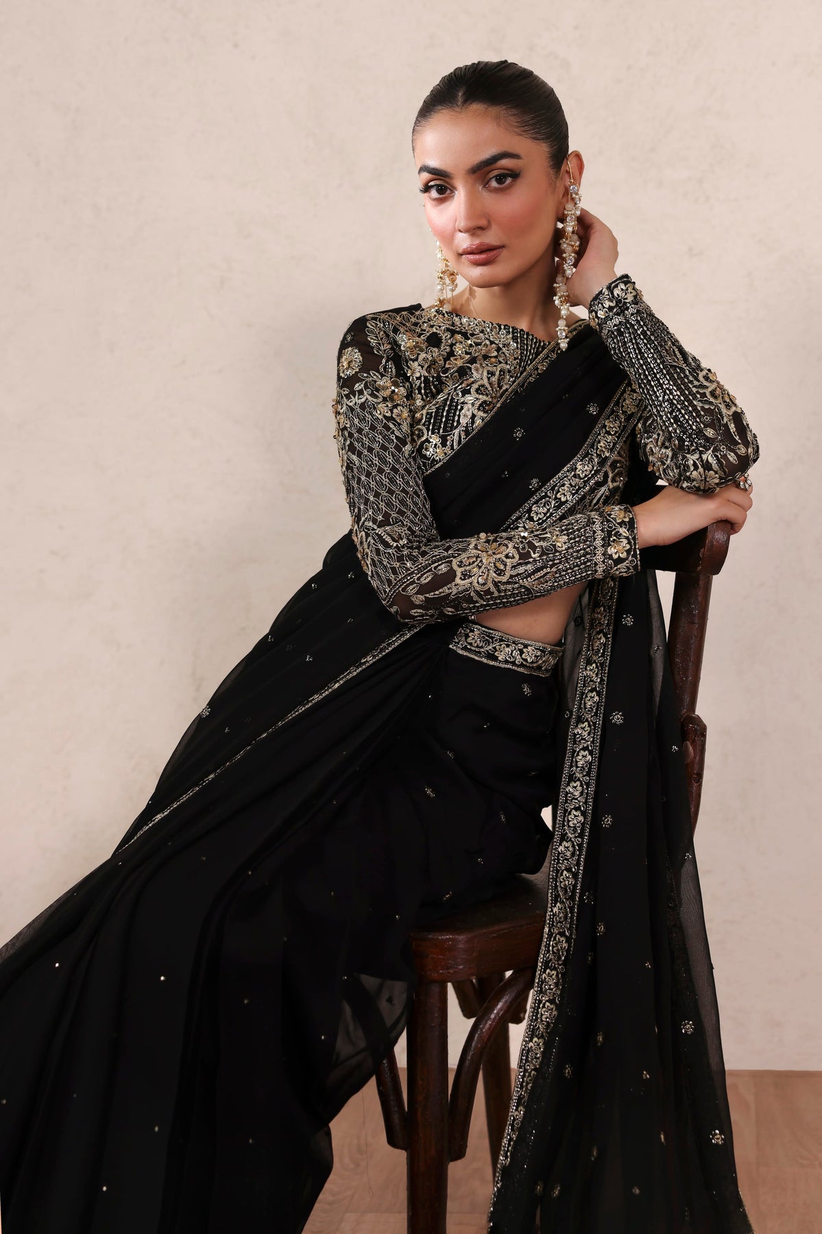 Amoura from MEERAS Luxury Chiffon by Akbar Aslam at #VogueClothingStudio