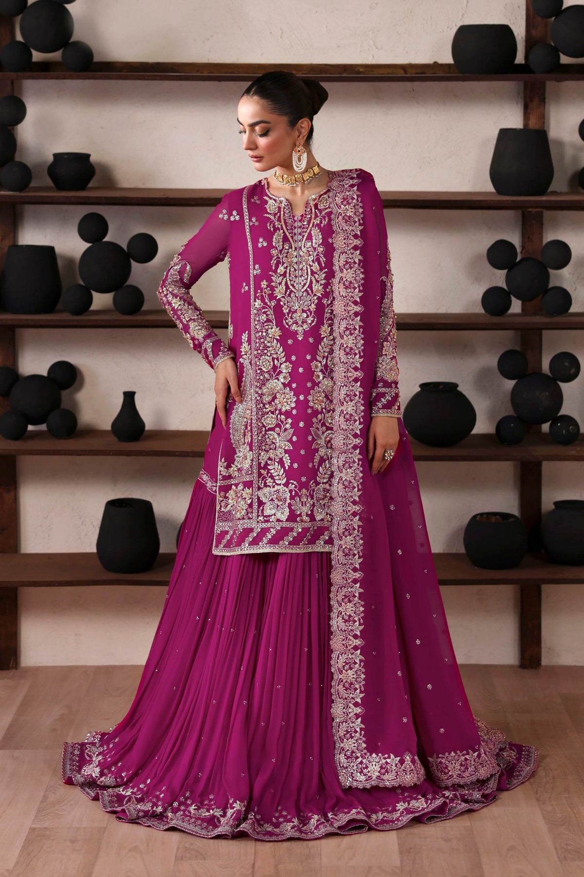 Rosalie from MEERAS Luxury Chiffon by Akbar Aslam at #VogueClothingStudio