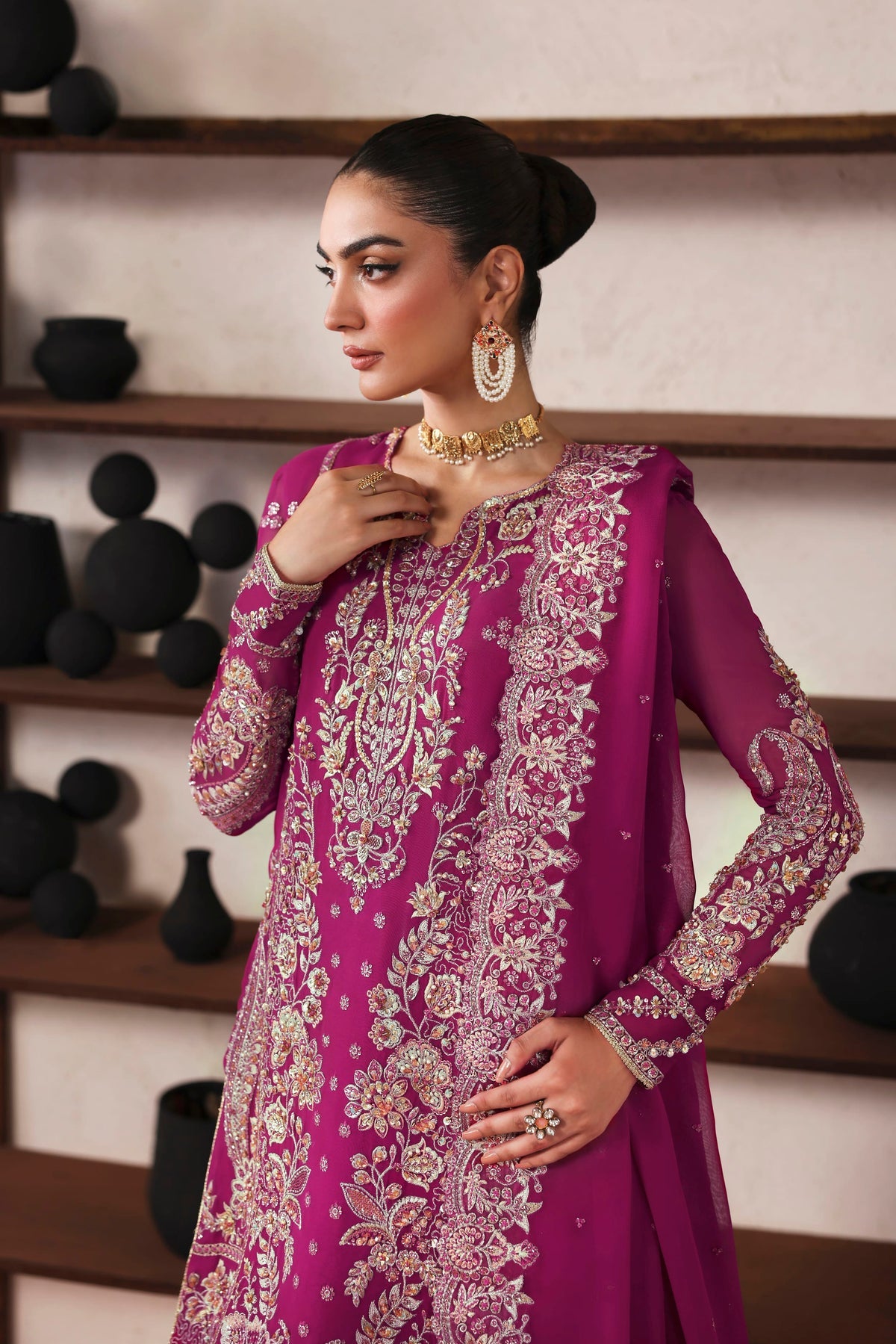 Rosalie from MEERAS Luxury Chiffon by Akbar Aslam at #VogueClothingStudio