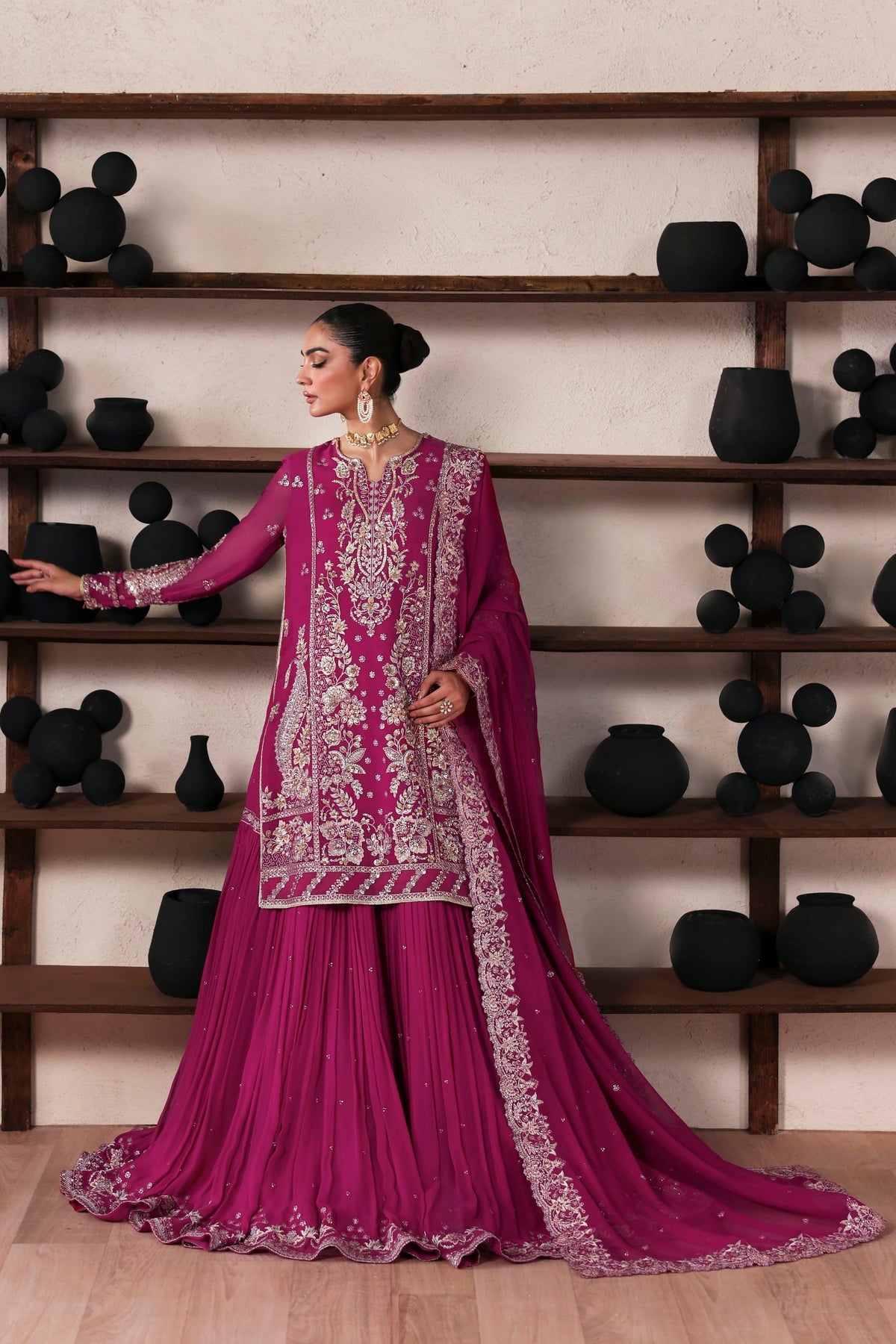 Rosalie from MEERAS Luxury Chiffon by Akbar Aslam at #VogueClothingStudio