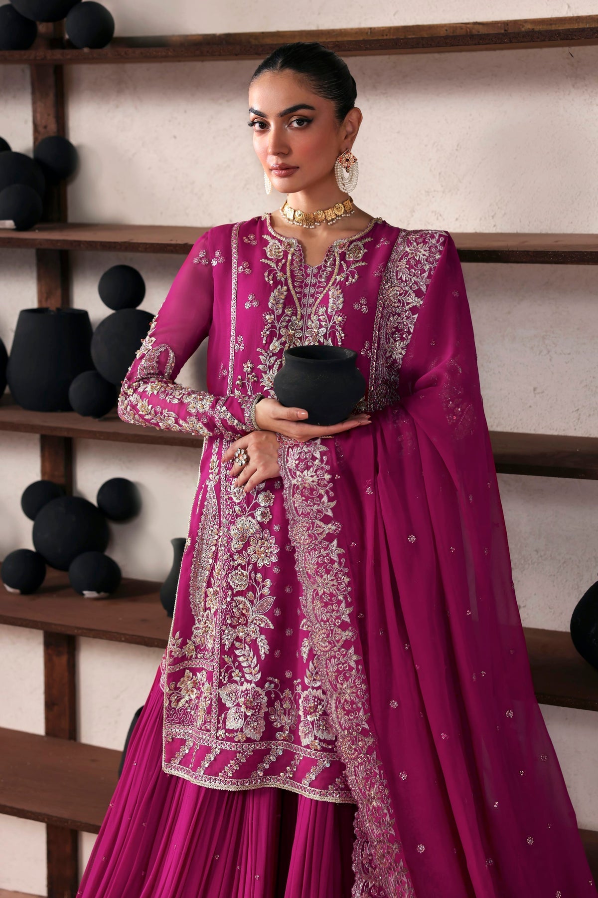 Rosalie from MEERAS Luxury Chiffon by Akbar Aslam at #VogueClothingStudio