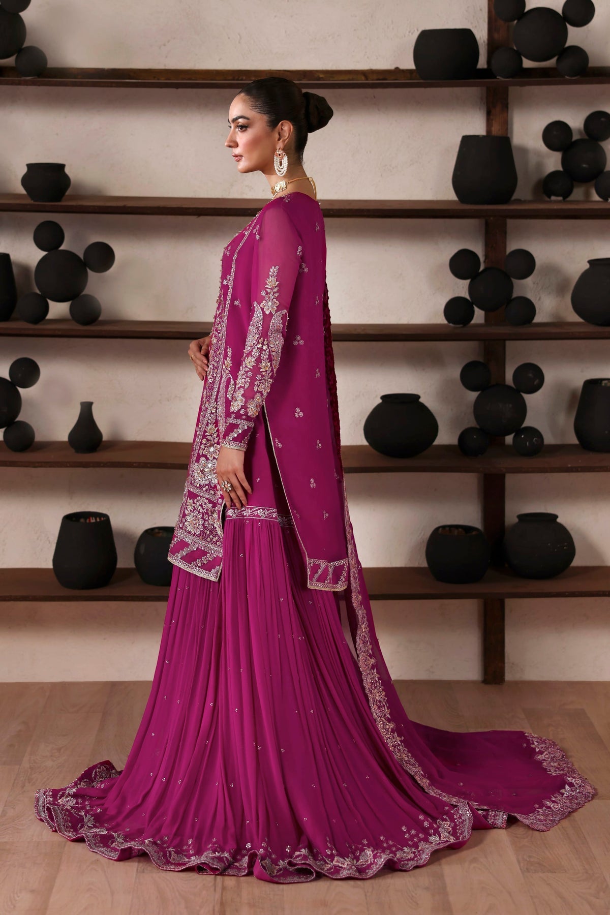 Rosalie from MEERAS Luxury Chiffon by Akbar Aslam at #VogueClothingStudio