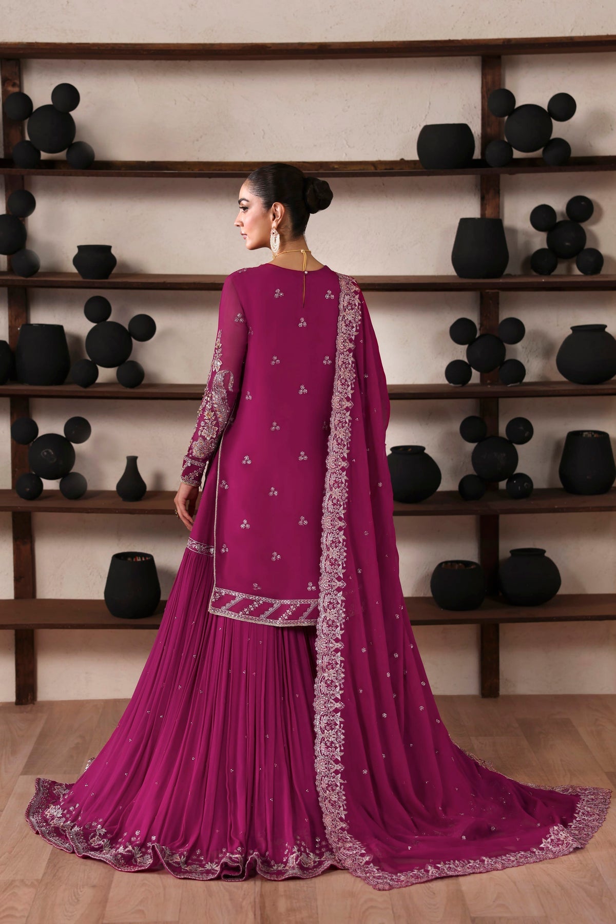 Rosalie from MEERAS Luxury Chiffon by Akbar Aslam at #VogueClothingStudio