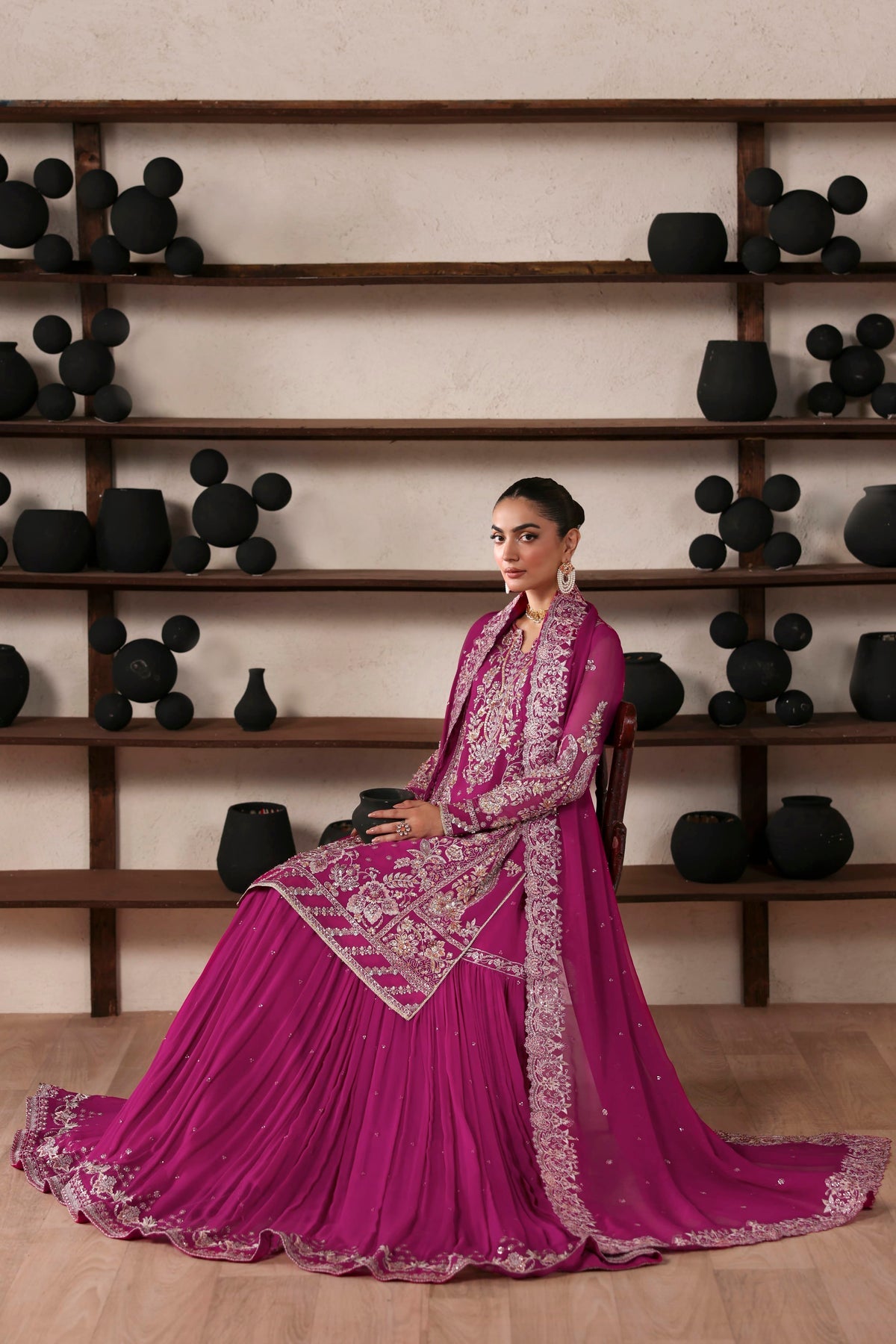 Rosalie from MEERAS Luxury Chiffon by Akbar Aslam at #VogueClothingStudio