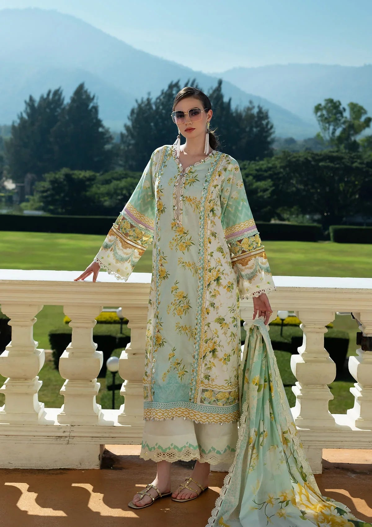 MYSTIC Digital Printed Lawn and Digital Printed Voile Dupatta from ELAF PRINTS COLLECTION 2025.