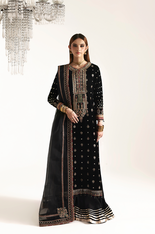 RAZIA Zarposh velvet collection by Emaan Adeel at #VogueClothingStudio