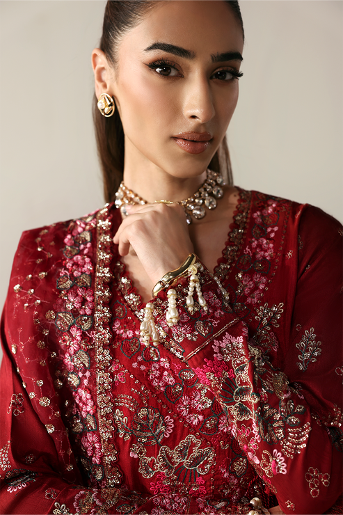 SERENITY BLOOM - Serein luxe silk by Emaan Adeel at #VogueClothingStudio