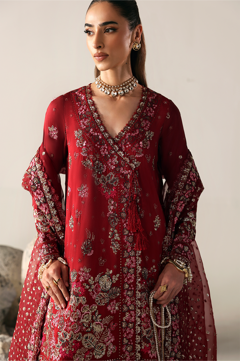 SERENITY BLOOM - Serein luxe silk by Emaan Adeel at #VogueClothingStudio