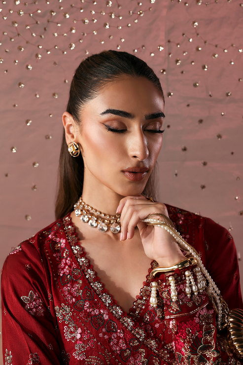 SERENITY BLOOM - Serein luxe silk by Emaan Adeel at #VogueClothingStudio