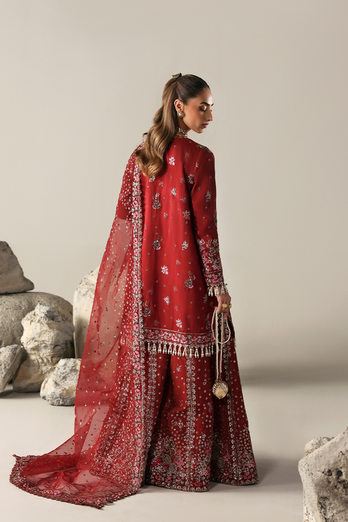 SERENITY BLOOM - Serein luxe silk by Emaan Adeel at #VogueClothingStudio