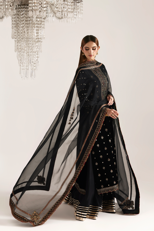 RAZIA Zarposh velvet collection by Emaan Adeel at #VogueClothingStudio