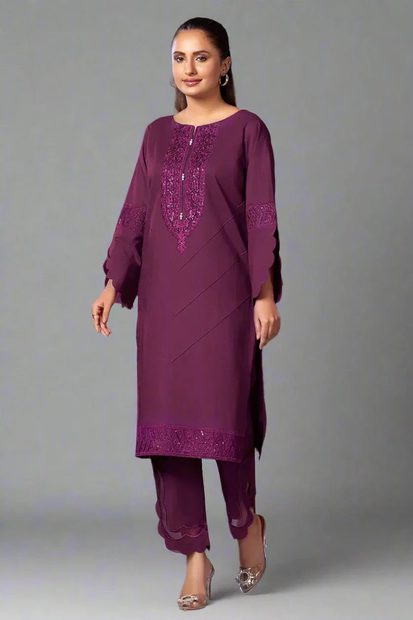 2PC Embroidered Unstitched Cambric Suit KSTE-2862 Embroidered KHAS STORES 