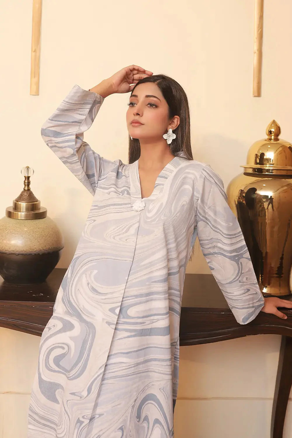2PC Printed Stitched Cambric Suit KST-24003 Printed KHAS STORES 