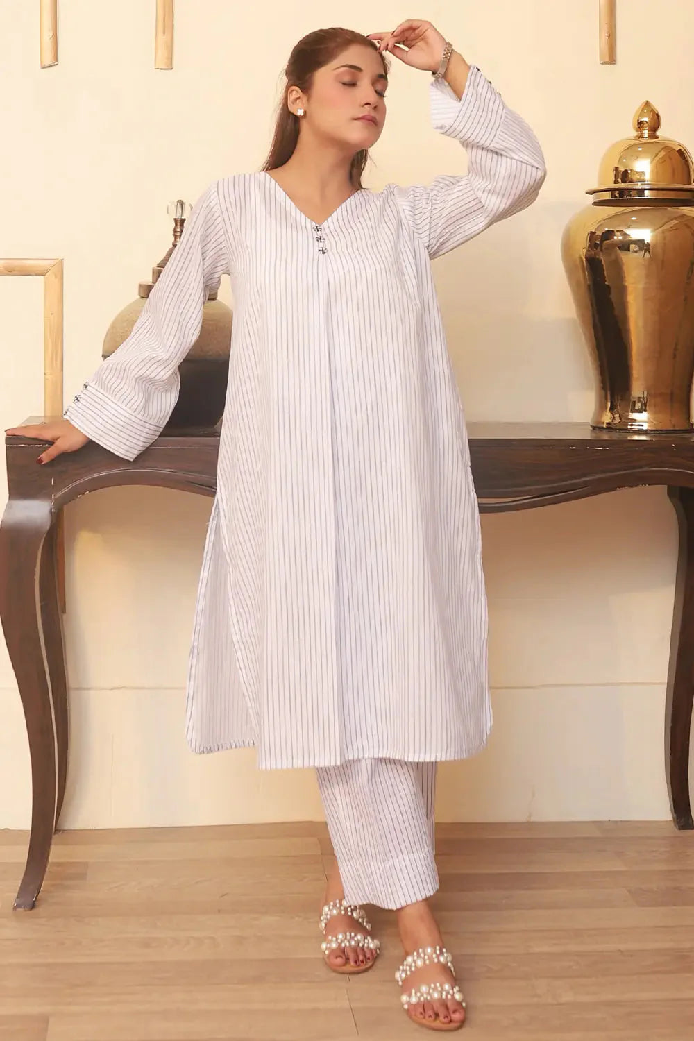 2PC Printed Stitched Cambric Suit KST-24027 Printed KHAS STORES 