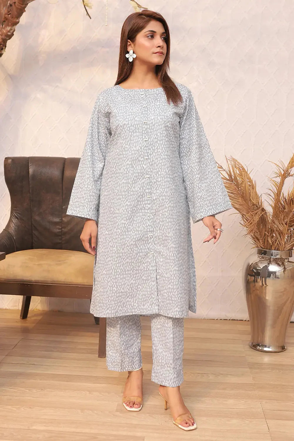 2PC Printed Stitched Cambric Suit KST-24028 Printed KHAS STORES 