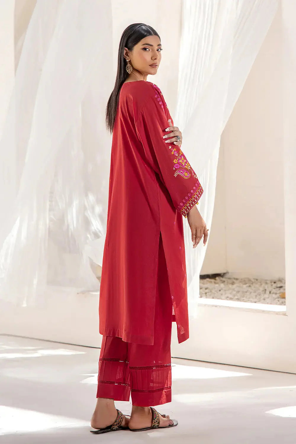 2PC Stitched Embroidered Lawn Shirt and Trouser KSTE-2698 Embroidered KHAS STORES 