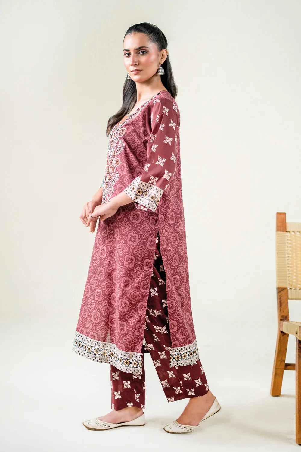 2PC Stitched Embroidered Lawn Shirt & Trouser | RTW-KST-3860 Embroidered KHAS STORES 