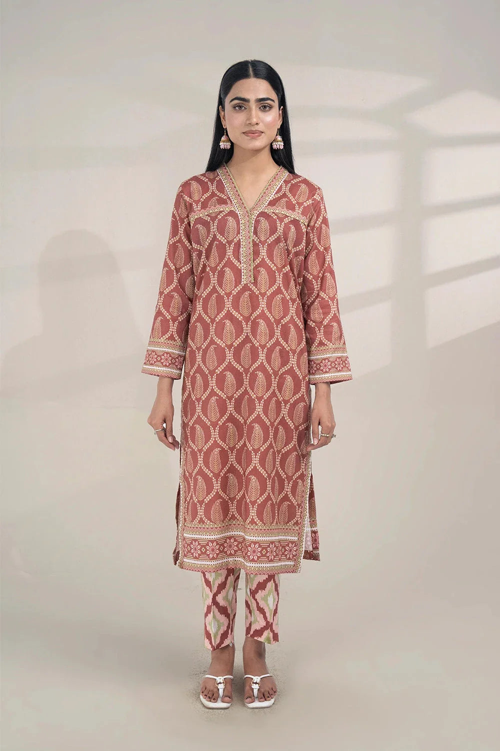2PC Stitched Printed Lawn Shirt and Trouser RKTW-3351 Printed KHAS STORES 