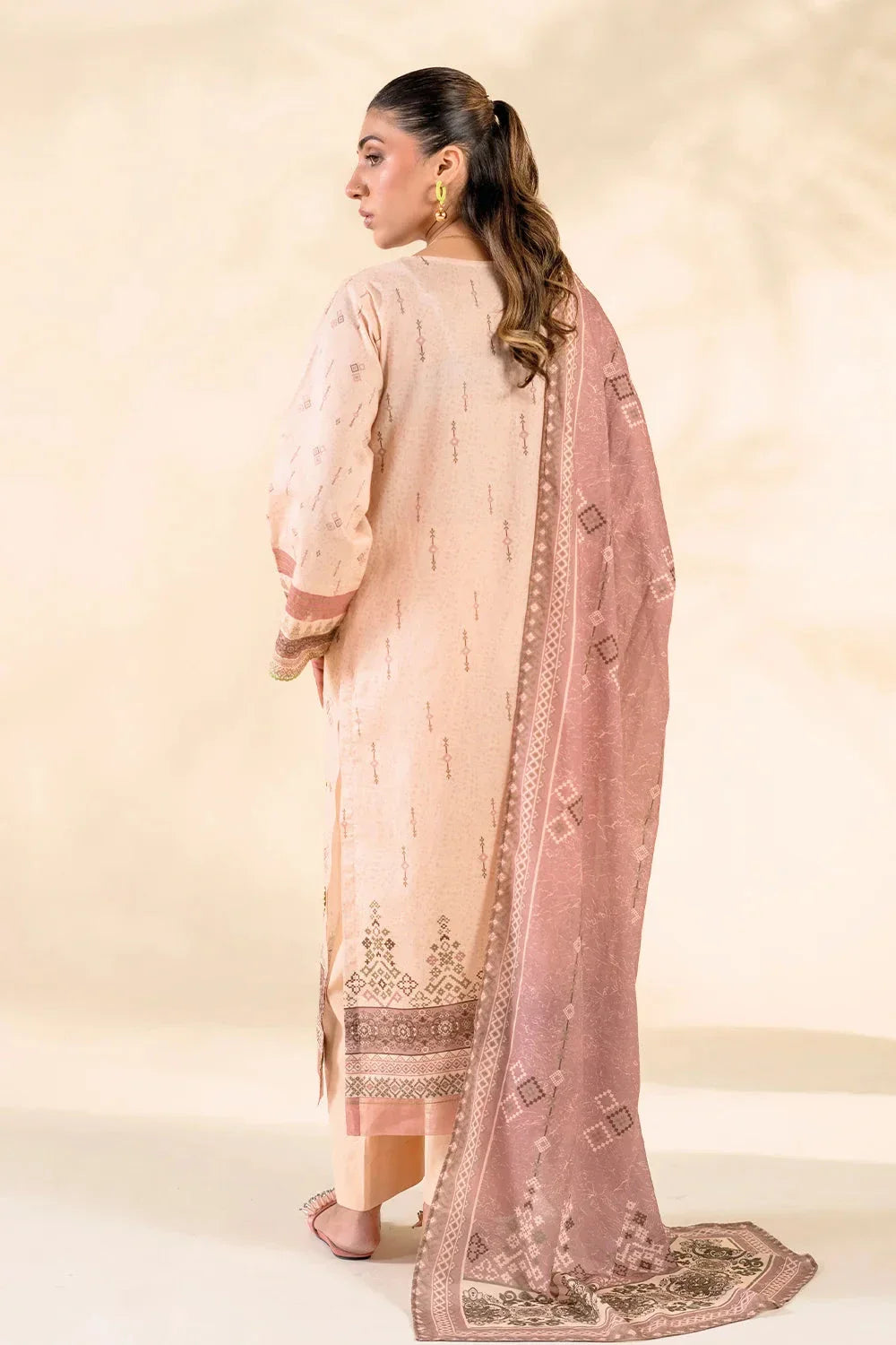 2PC Stitched Printed Lawn Shirt & Dupatta | RTW-KSD-3878 Printed KHAS STORES 